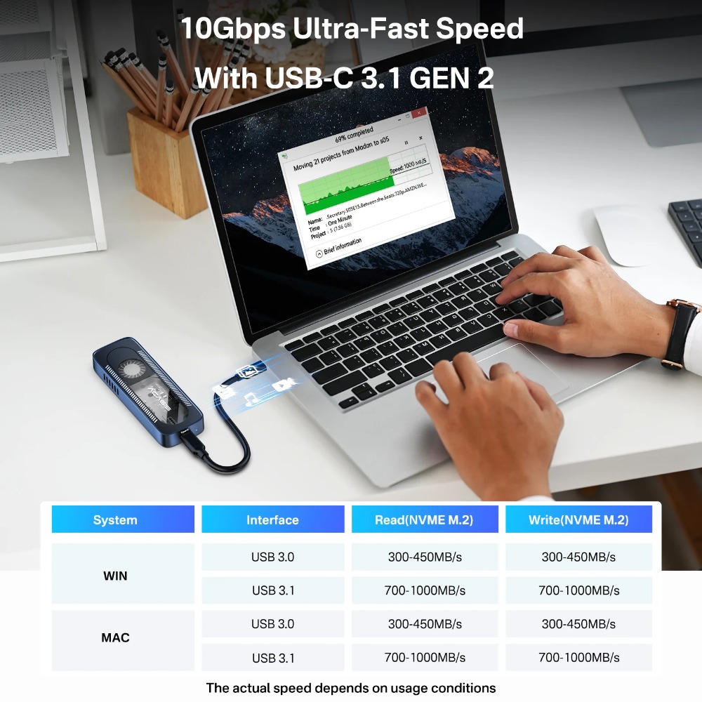 ACASIS 10Gbps M.2 NVME SSD Beh - 8Tb M2 Nvme Ssd recensie en prijs